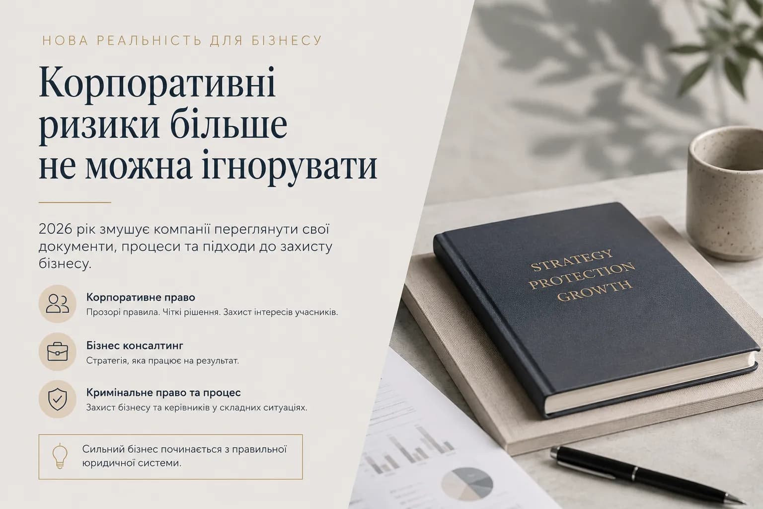 Бізнес більше не може ігнорувати корпоративні ризики: чому 2026 рік змушує компанії переглянути свої документи